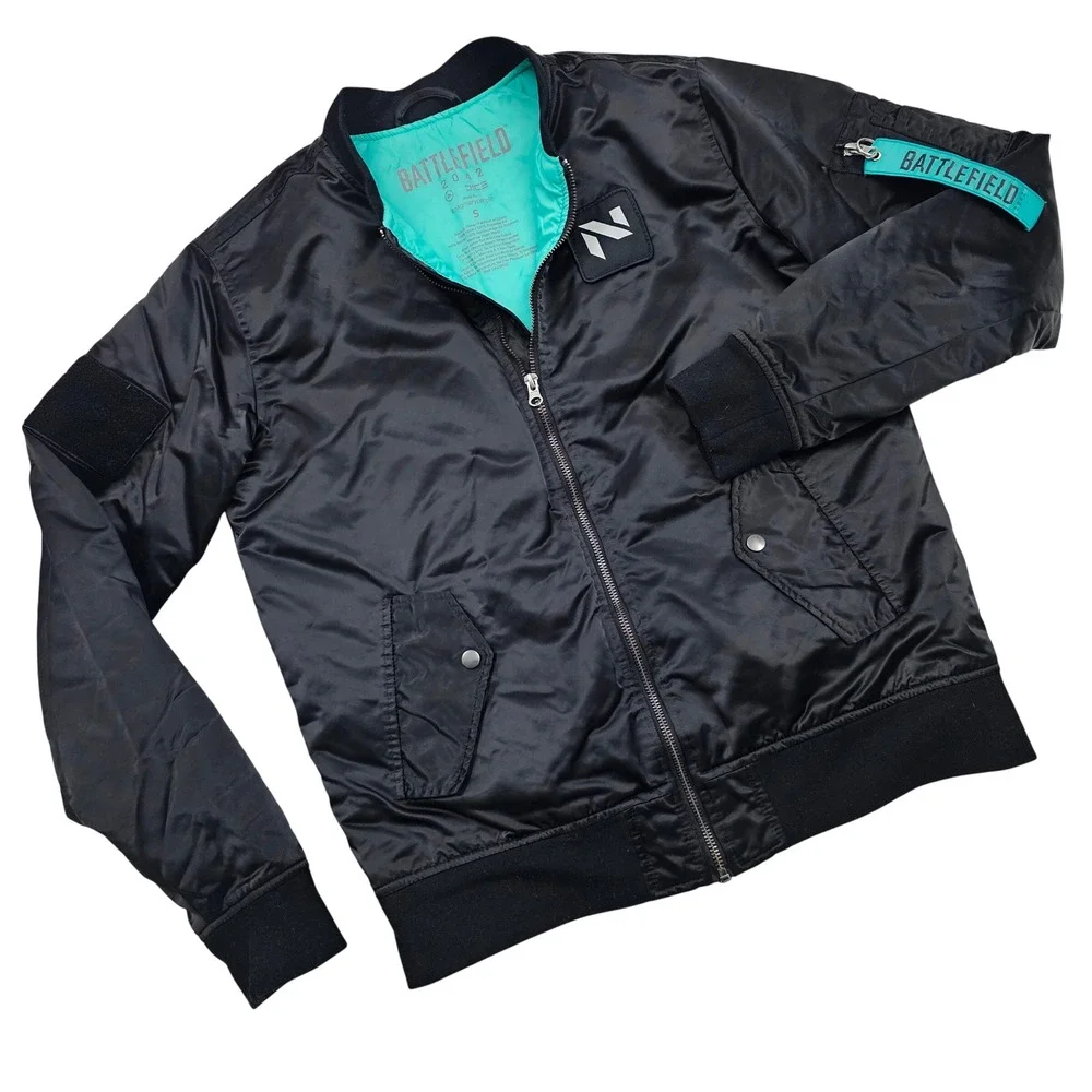 Imaginary People Battlefield 2042 Bomber Jacket Mens S Black Techwear Gaming